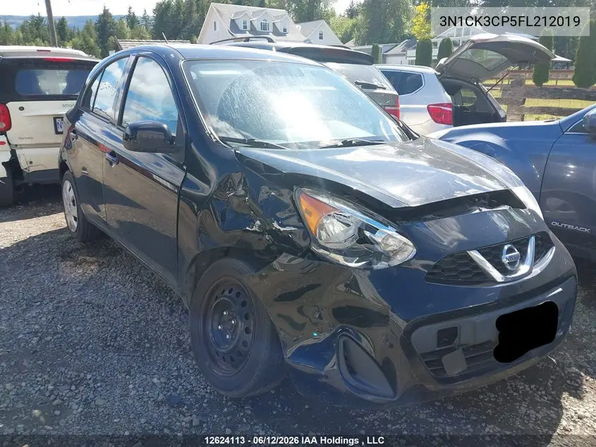 2015 Nissan Micra VIN: 3N1CK3CP5FL212019 Lot: 12624113