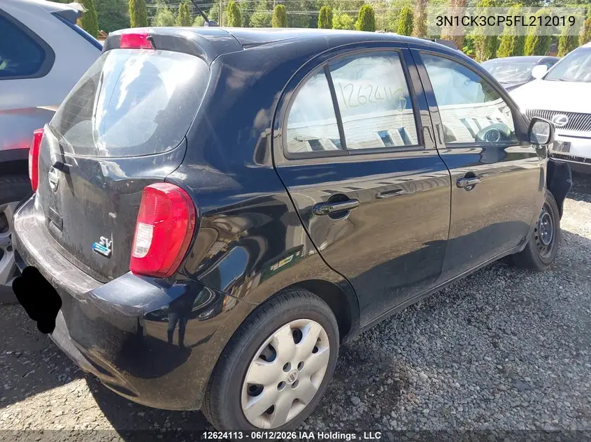 2015 Nissan Micra VIN: 3N1CK3CP5FL212019 Lot: 12624113