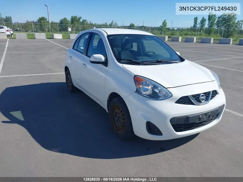 2015 Nissan Micra VIN: 3N1CK3CP7FL249430 Lot: 12626535