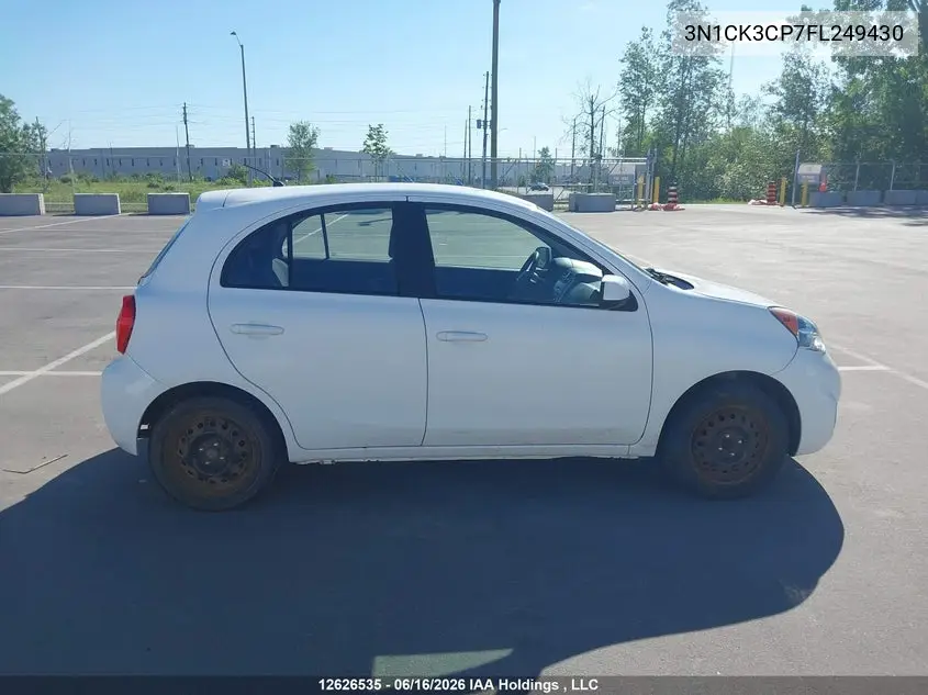 2015 Nissan Micra VIN: 3N1CK3CP7FL249430 Lot: 12626535