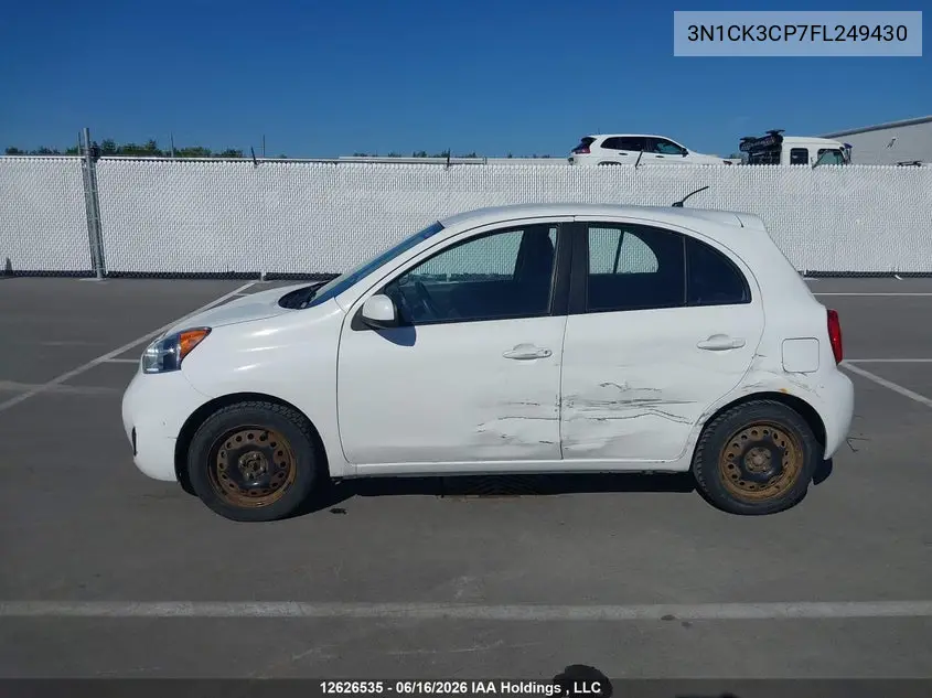 2015 Nissan Micra VIN: 3N1CK3CP7FL249430 Lot: 12626535