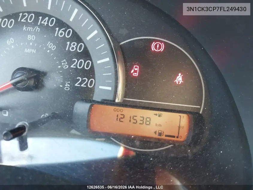 2015 Nissan Micra VIN: 3N1CK3CP7FL249430 Lot: 12626535
