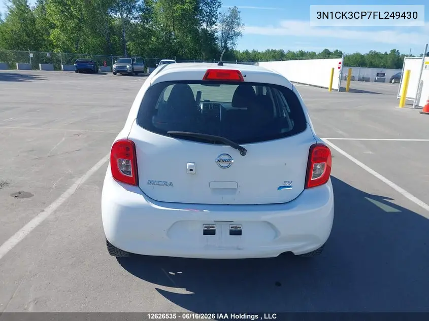 2015 Nissan Micra VIN: 3N1CK3CP7FL249430 Lot: 12626535