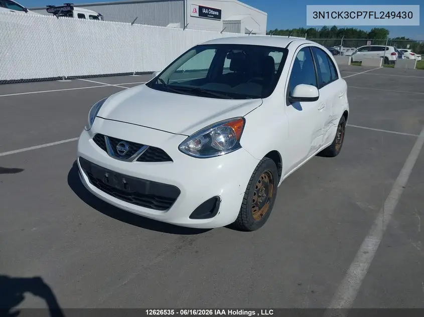 2015 Nissan Micra VIN: 3N1CK3CP7FL249430 Lot: 12626535