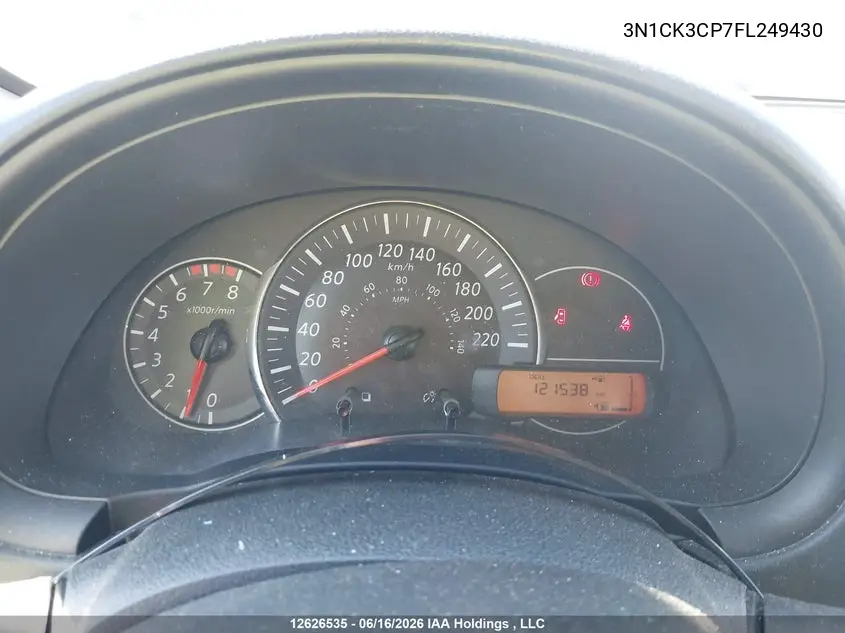 2015 Nissan Micra VIN: 3N1CK3CP7FL249430 Lot: 12626535