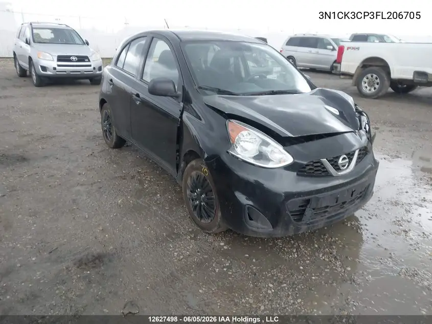 2015 Nissan Micra VIN: 3N1CK3CP3FL206705 Lot: 12627498