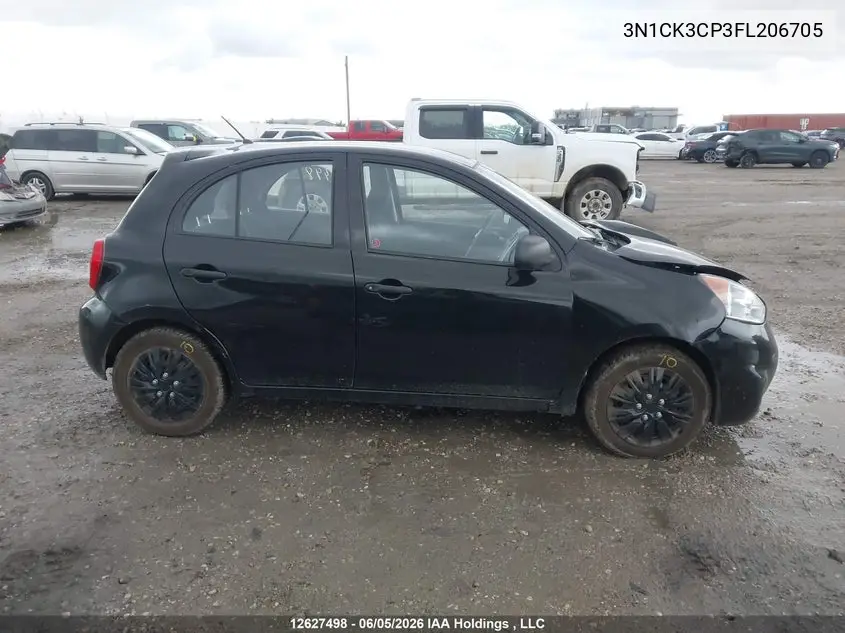 2015 Nissan Micra VIN: 3N1CK3CP3FL206705 Lot: 12627498