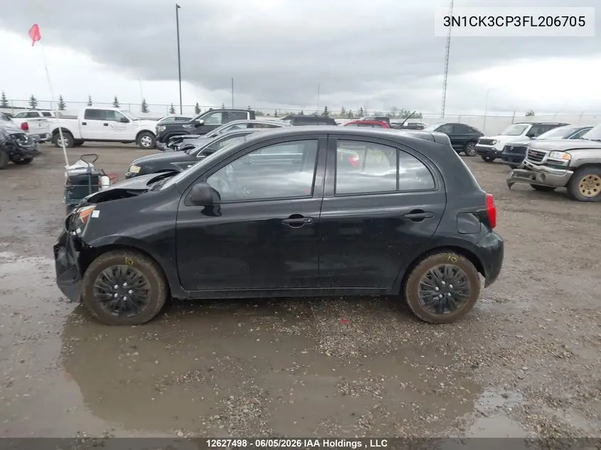2015 Nissan Micra VIN: 3N1CK3CP3FL206705 Lot: 12627498