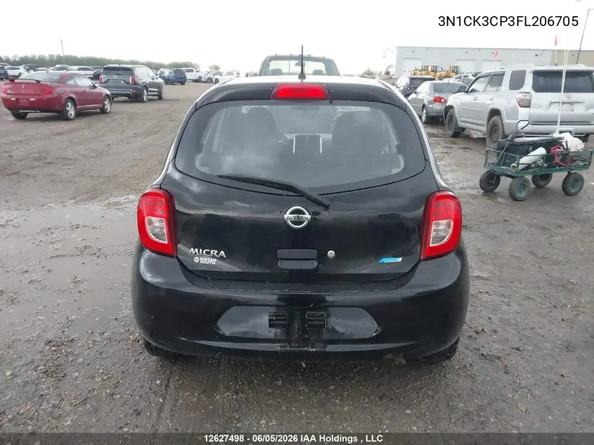 2015 Nissan Micra VIN: 3N1CK3CP3FL206705 Lot: 12627498