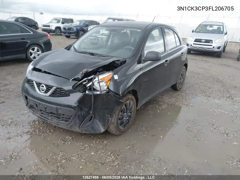 2015 Nissan Micra VIN: 3N1CK3CP3FL206705 Lot: 12627498