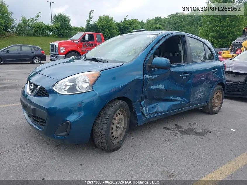 2015 Nissan Micra S/Sr/Sv VIN: 3N1CK3CP8FL268052 Lot: 12637308X