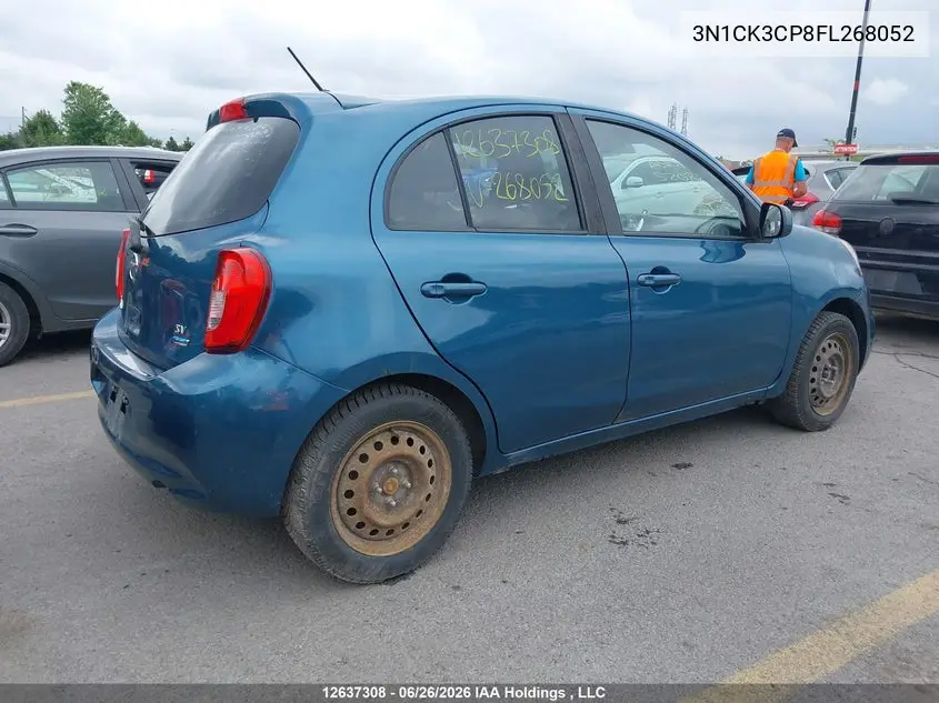 2015 Nissan Micra S/Sr/Sv VIN: 3N1CK3CP8FL268052 Lot: 12637308X
