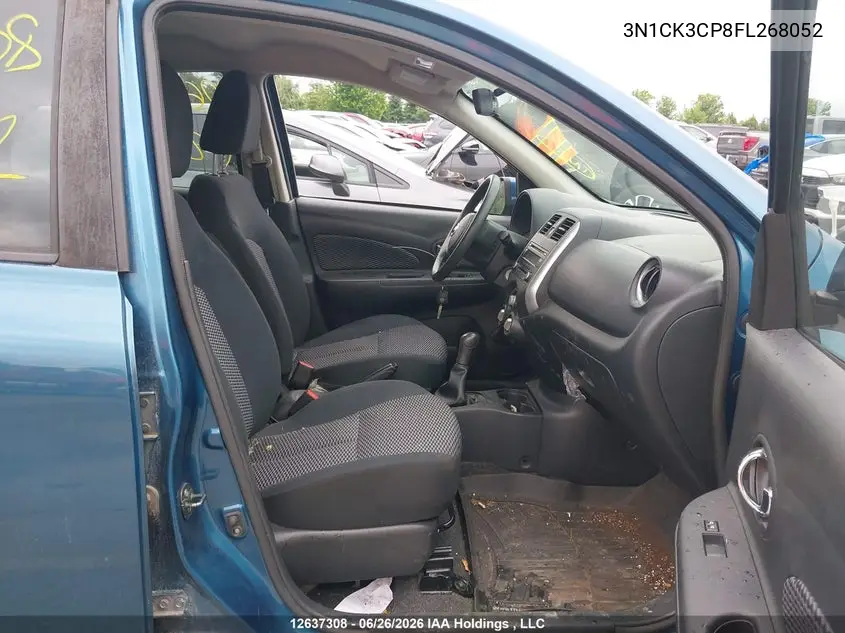 2015 Nissan Micra S/Sr/Sv VIN: 3N1CK3CP8FL268052 Lot: 12637308X