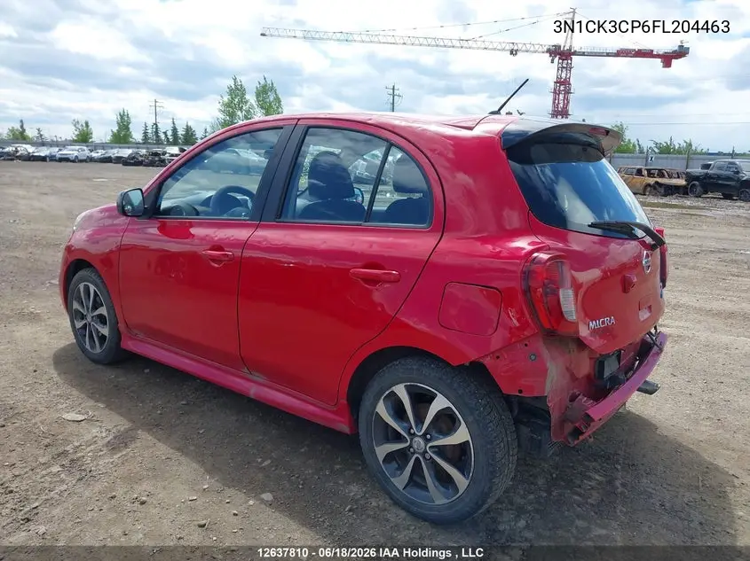 2015 Nissan Micra VIN: 3N1CK3CP6FL204463 Lot: 12637810