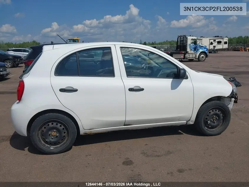 2015 Nissan Micra VIN: 3N1CK3CP2FL200538 Lot: 12644146