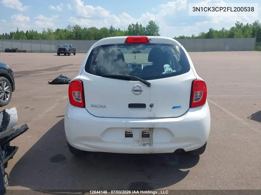 2015 Nissan Micra VIN: 3N1CK3CP2FL200538 Lot: 12644146