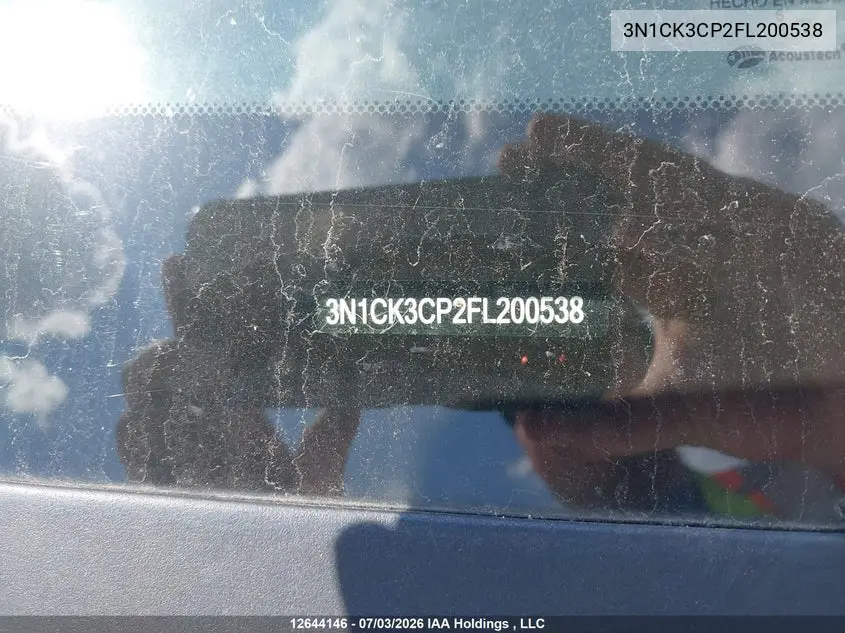 2015 Nissan Micra VIN: 3N1CK3CP2FL200538 Lot: 12644146