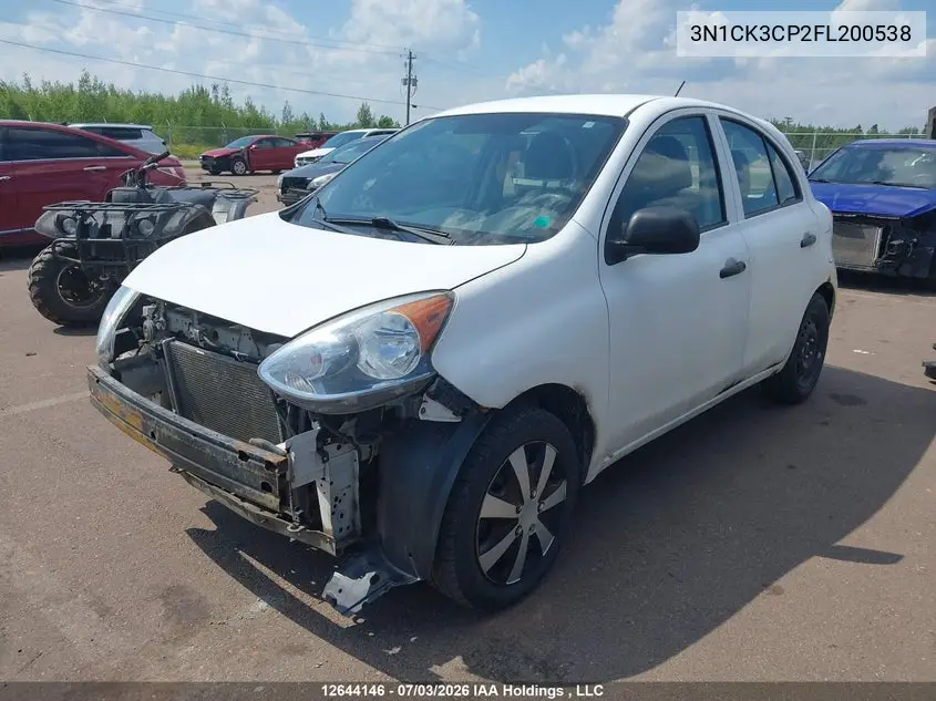 2015 Nissan Micra VIN: 3N1CK3CP2FL200538 Lot: 12644146
