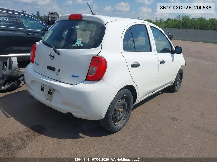 2015 Nissan Micra VIN: 3N1CK3CP2FL200538 Lot: 12644146