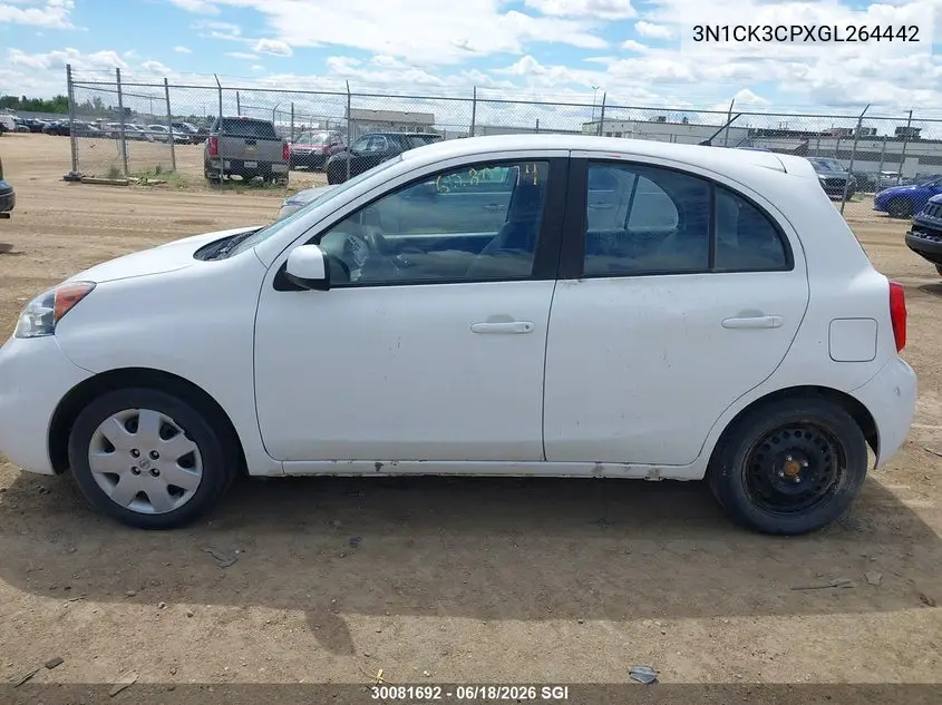 2016 Nissan Micra VIN: 3N1CK3CPXGL264442 Lot: 30081692