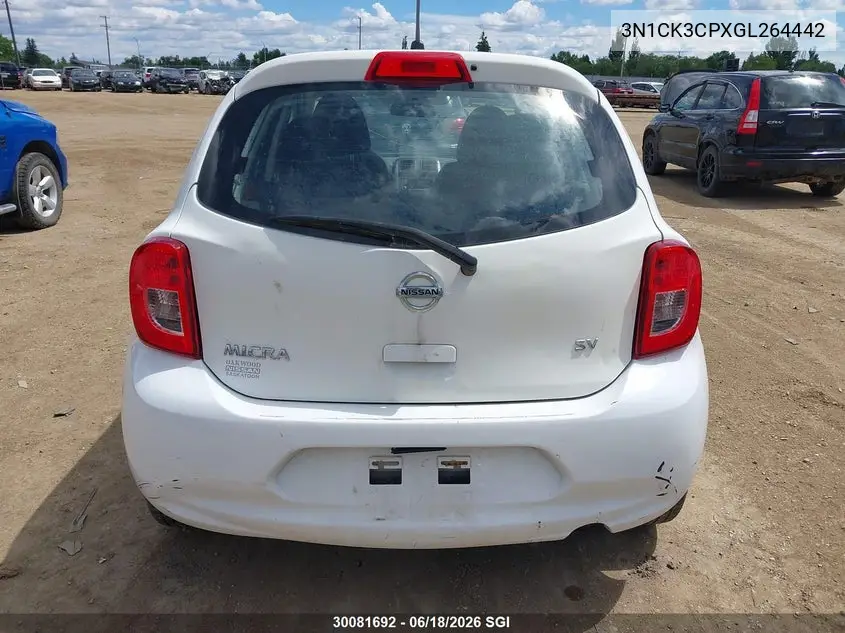 2016 Nissan Micra VIN: 3N1CK3CPXGL264442 Lot: 30081692