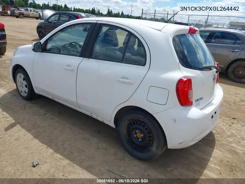 2016 Nissan Micra VIN: 3N1CK3CPXGL264442 Lot: 30081692