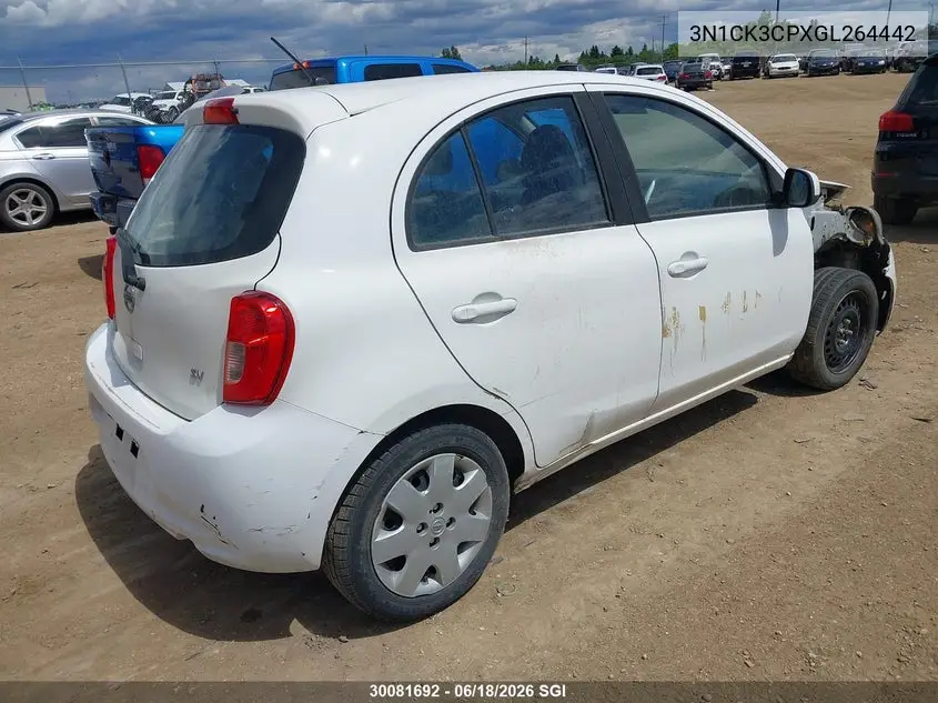 2016 Nissan Micra VIN: 3N1CK3CPXGL264442 Lot: 30081692