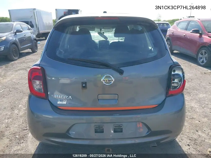 2017 Nissan Micra S/Sr/Sv VIN: 3N1CK3CP7HL264898 Lot: 12619289x