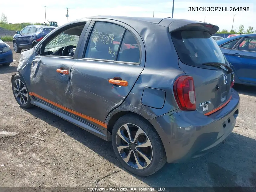 2017 Nissan Micra S/Sr/Sv VIN: 3N1CK3CP7HL264898 Lot: 12619289x