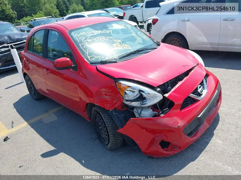 2017 Nissan Micra S/Sr/Sv VIN: 3N1CK3CP8HL254610 Lot: 12641823x