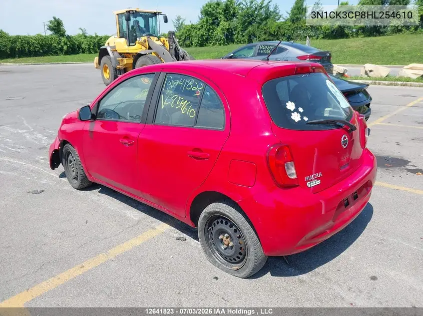 2017 Nissan Micra S/Sr/Sv VIN: 3N1CK3CP8HL254610 Lot: 12641823x