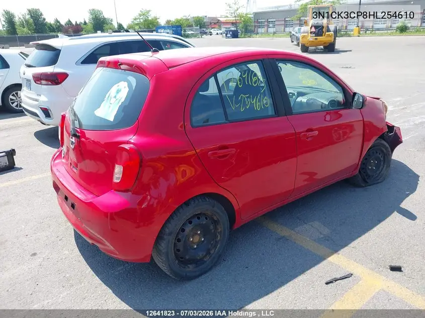 2017 Nissan Micra S/Sr/Sv VIN: 3N1CK3CP8HL254610 Lot: 12641823x