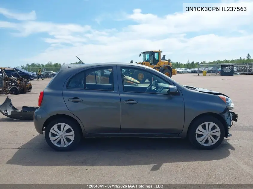 2017 Nissan Micra S/Sr/Sv VIN: 3N1CK3CP6HL237563 Lot: 12654341
