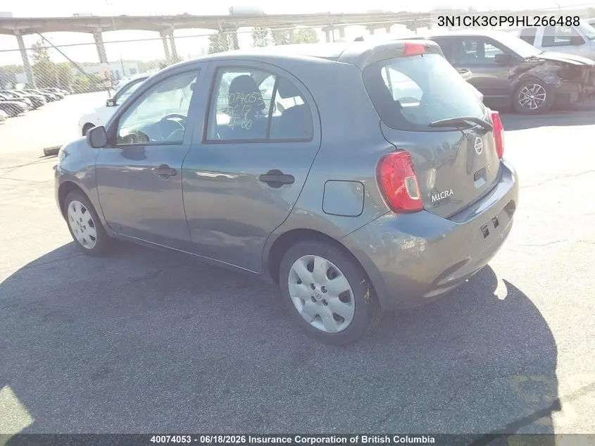 2017 Nissan Micra VIN: 3N1CK3CP9HL266488 Lot: 40074053