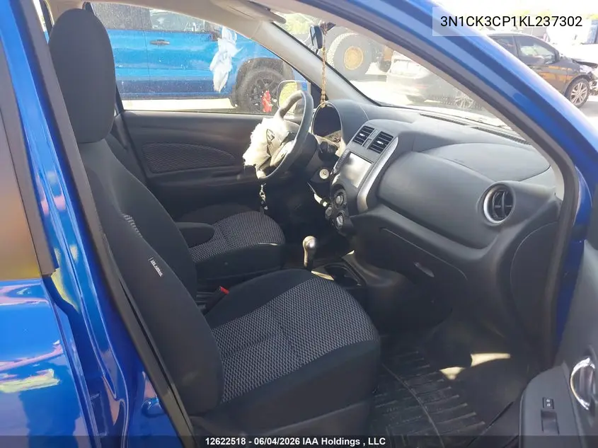 2019 Nissan Micra S/Sr/Sv VIN: 3N1CK3CP1KL237302 Lot: 12622518