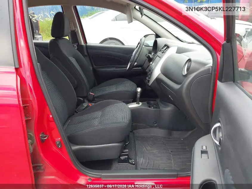 2019 Nissan Micra S/Sr/Sv VIN: 3N1CK3CP5KL227713 Lot: 12635837x
