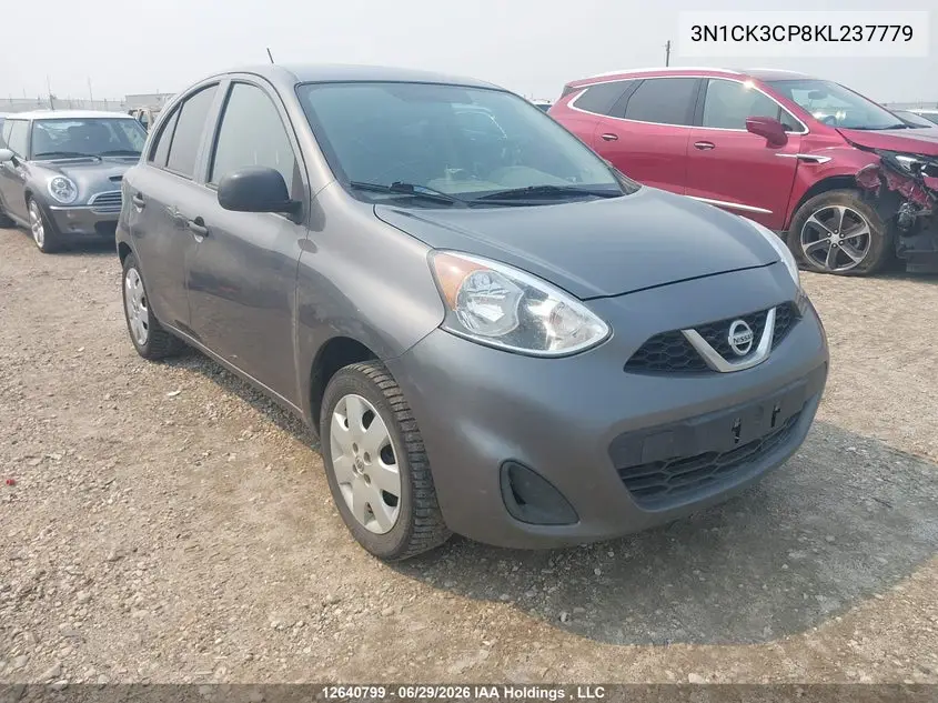 2019 Nissan Micra S/Sr/Sv VIN: 3N1CK3CP8KL237779 Lot: 12640799X