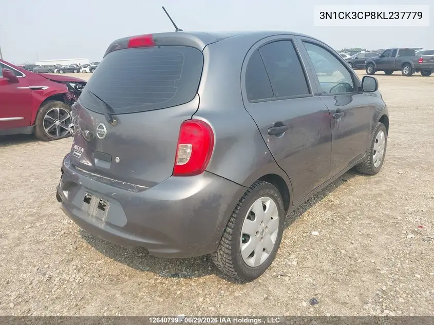 2019 Nissan Micra S/Sr/Sv VIN: 3N1CK3CP8KL237779 Lot: 12640799X