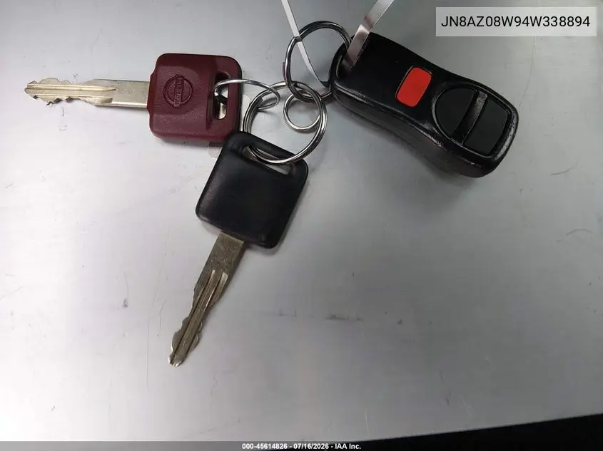 2004 Nissan Murano Sl VIN: JN8AZ08W94W338894 Lot: 45614826