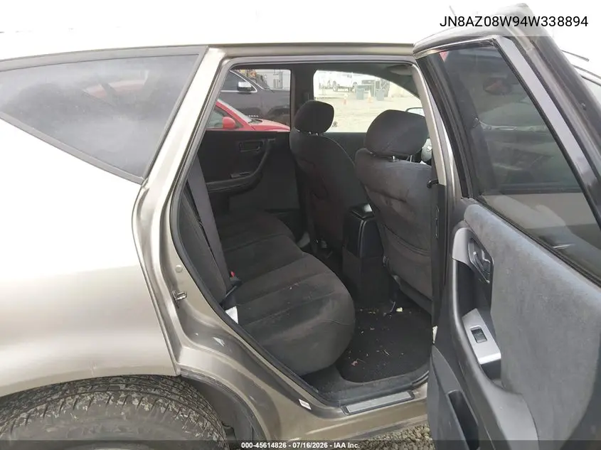 2004 Nissan Murano Sl VIN: JN8AZ08W94W338894 Lot: 45614826