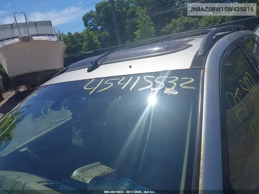 2005 Nissan Murano Sl VIN: JN8AZ08W15W435816 Lot: 45415532