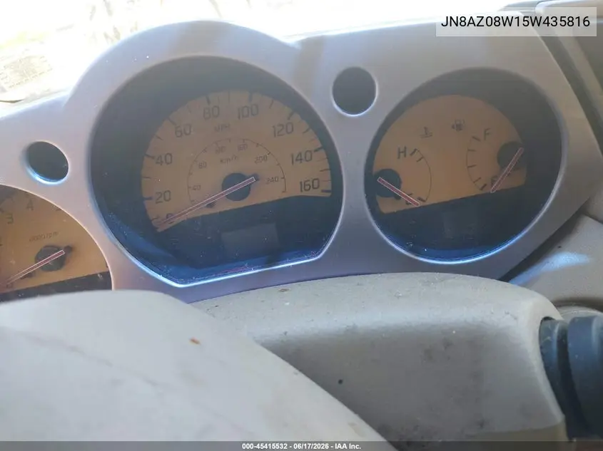 2005 Nissan Murano Sl VIN: JN8AZ08W15W435816 Lot: 45415532
