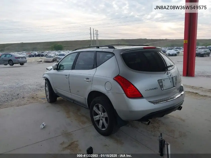 JN8AZ08W36W549575 2006 Nissan Murano S