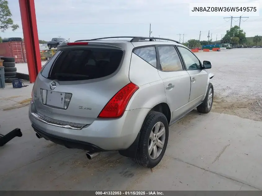 JN8AZ08W36W549575 2006 Nissan Murano S