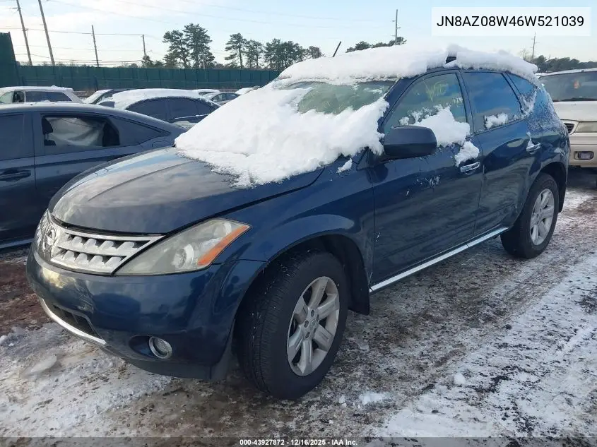JN8AZ08W46W521039 2006 Nissan Murano Sl