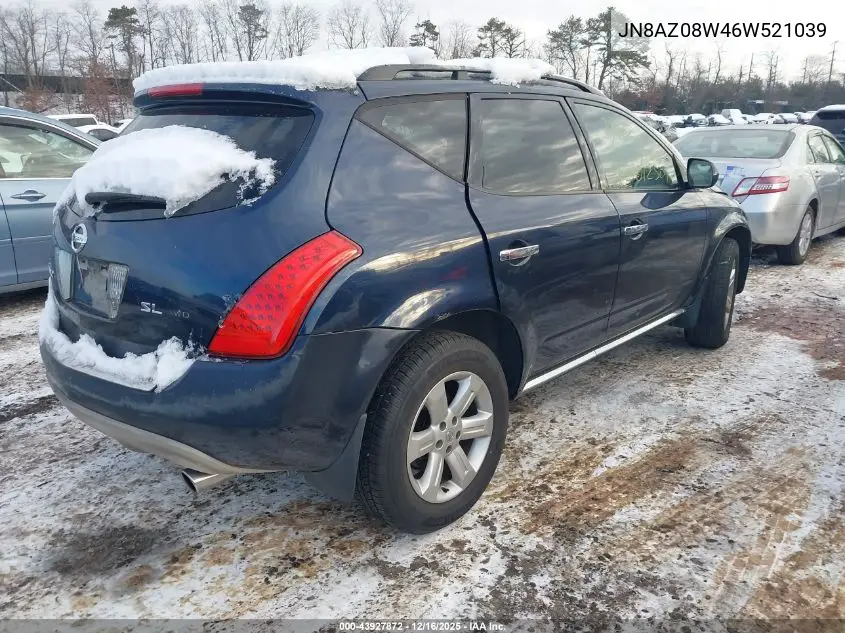 JN8AZ08W46W521039 2006 Nissan Murano Sl