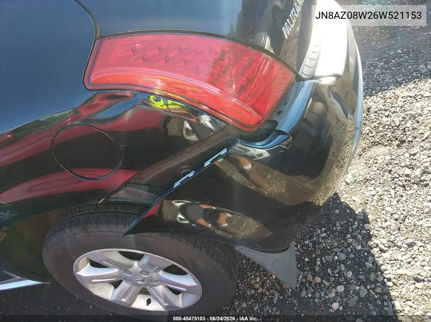 2006 Nissan Murano Sl VIN: JN8AZ08W26W521153 Lot: 45475103