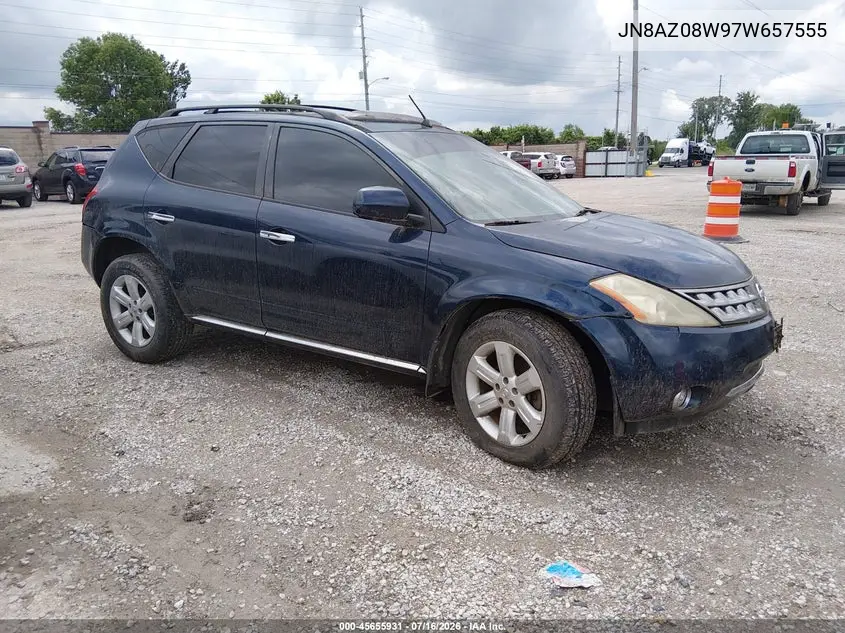 2007 Nissan Murano Sl VIN: JN8AZ08W97W657555 Lot: 45655931