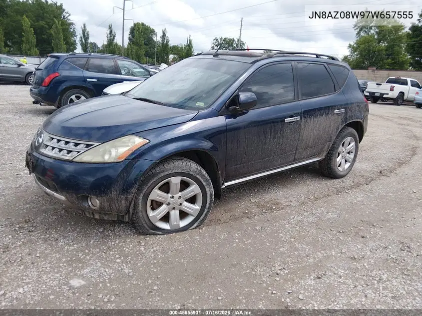 2007 Nissan Murano Sl VIN: JN8AZ08W97W657555 Lot: 45655931
