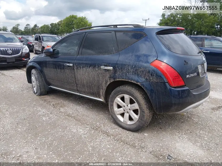 2007 Nissan Murano Sl VIN: JN8AZ08W97W657555 Lot: 45655931